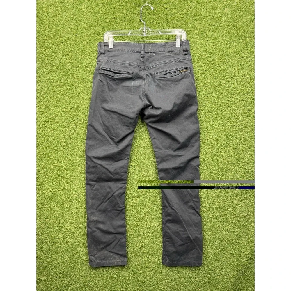 Nudie Jeans Co Jeans Mens 30x32 Black Organic Cotton Slim Fit Five Pocket Denim
